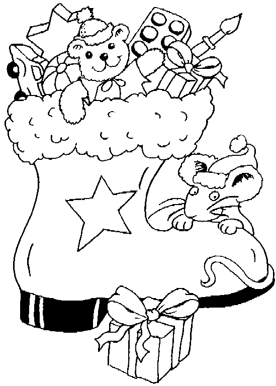 Skarpety świąteczne kolorowanki